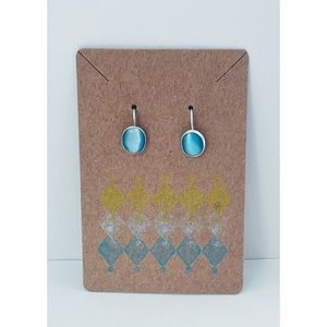 Sterling Silver Blue Chalcedony Drop Earrings